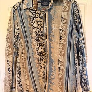 Men's Floral Striped Jacket